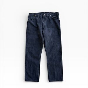 Vtg 80s Wrangler 13MWZ Made in USA Black Charcoal Fade Cowboy Cut Jeans 36x31